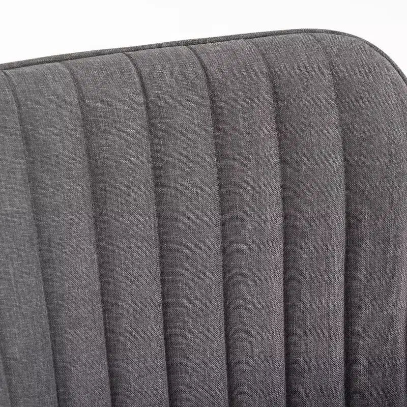 Fauteuil pivotant capitonné Furniliving en lin pour bureau, salon ou chambre à coucher