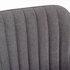 Fauteuil pivotant capitonné Furniliving en lin pour bureau, salon ou chambre à coucher