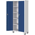 Steel Storage Cabinet with Locking Doors, 71 Heavy Duty Metal Cabinet with Adjustable Shelves