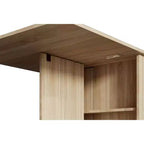 Homy Casa Table à manger pliante à abattants avec roulettes, Chêne Naturel Table convertible peu encombrante pour salle à manger ou travail