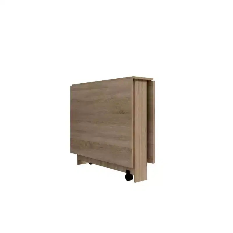 Homy Casa Table à manger pliante à abattants avec roulettes, Chêne Naturel Table convertible peu encombrante pour salle à manger ou travail