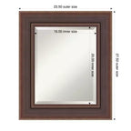 Miroir Mural de Salle de Bain Amanti Art Moab Bronze avec Cadre Biseauté