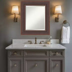 Miroir Mural de Salle de Bain Amanti Art Moab Bronze avec Cadre Biseauté