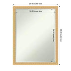 Miroir mural de salle de bain Amanti Art Bethany, encadré de bois biseauté d'un demi-pouce