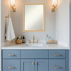 Miroir mural de salle de bain Amanti Art Bethany, encadré de bois biseauté d'un demi-pouce
