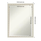 Miroir mural de salle de bain Amanti Art Bethany, encadré de bois biseauté d'un demi-pouce