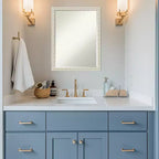 Miroir mural de salle de bain Amanti Art Bethany, encadré de bois biseauté d'un demi-pouce