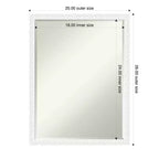 Miroir mural de salle de bain Amanti Art Bethany, encadré de bois biseauté d'un demi-pouce