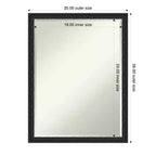 Miroir mural de salle de bain Amanti Art Bethany, encadré de bois biseauté d'un demi-pouce