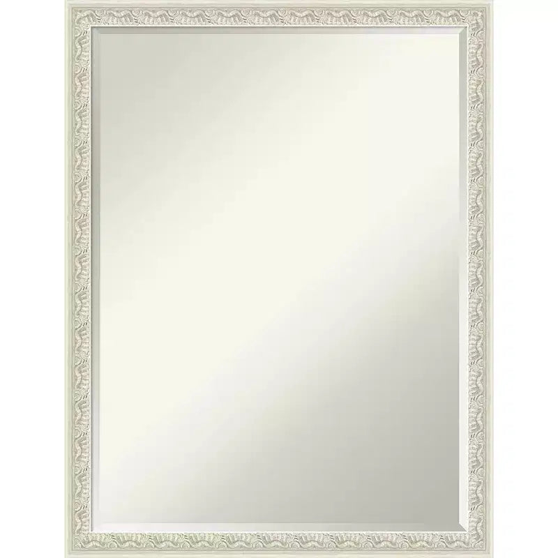 Miroir mural de salle de bain Amanti Art Bethany, encadré de bois biseauté d'un demi-pouce