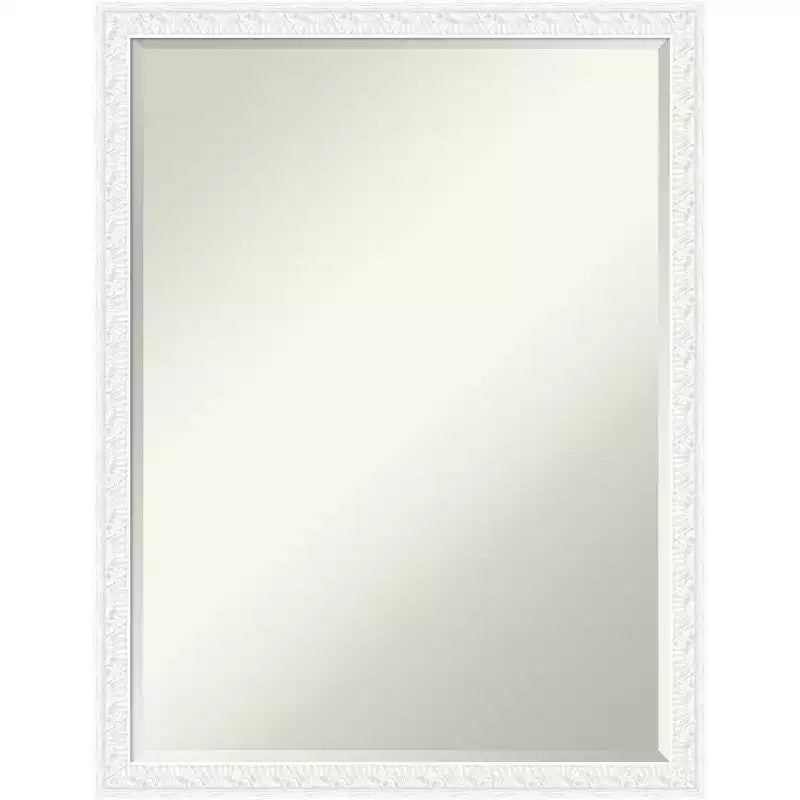 Miroir mural de salle de bain Amanti Art Bethany, encadré de bois biseauté d'un demi-pouce