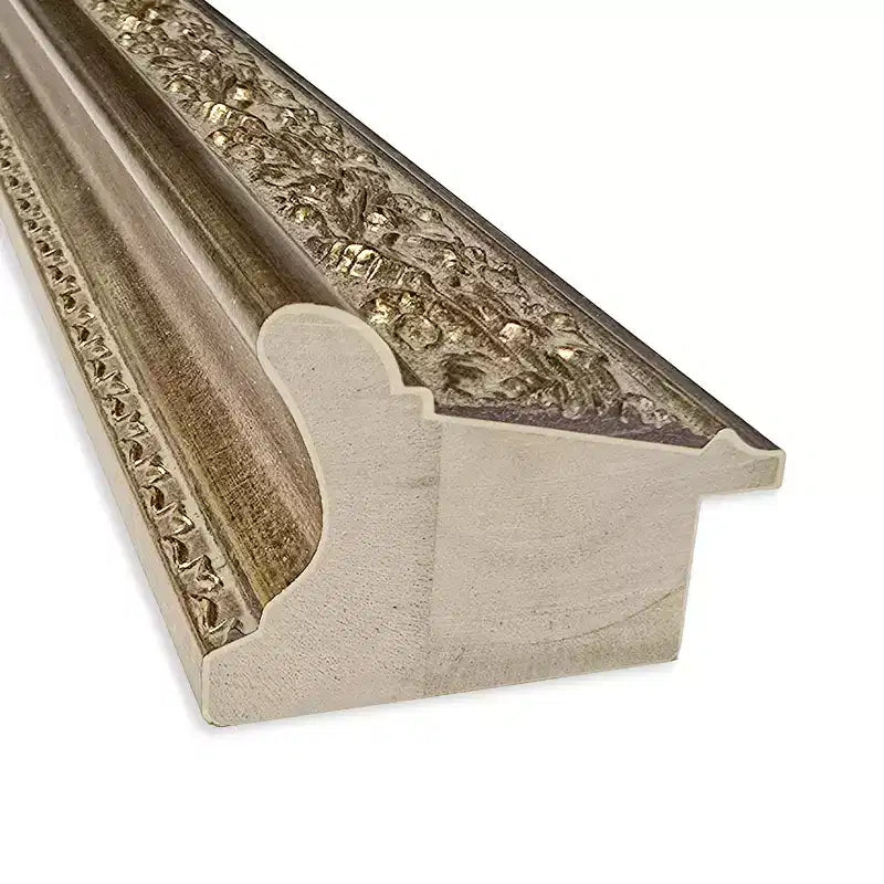 Amanti Art Carter Miroir mural de salle de bain avec cadre en bois doré foncé non biseauté