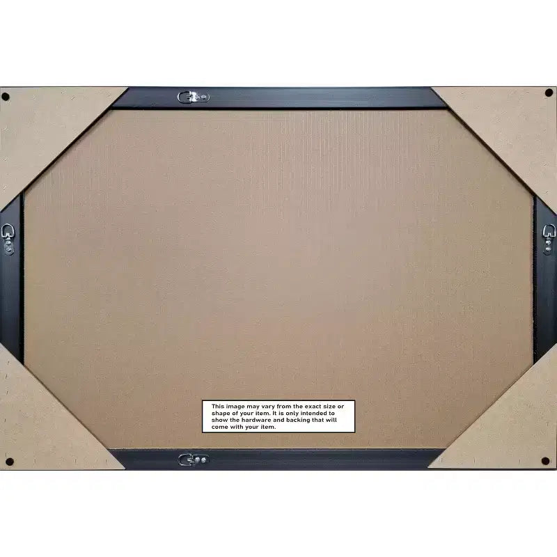 Amanti Art Carter Miroir mural de salle de bain avec cadre en bois doré foncé non biseauté