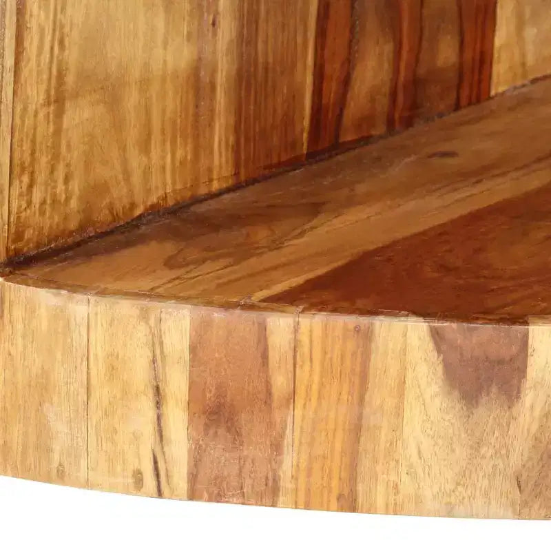 vidaXL Table basse en bois de Sesham massif naturel de 65 cm de diamètre