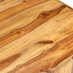 vidaXL Table basse en bois de Sesham massif naturel de 65 cm de diamètre