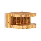 vidaXL Table basse en bois de Sesham massif naturel de 65 cm de diamètre