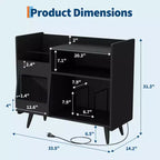 Meuble de rangement pour tourne-disque en vinyle rustique, support pour tourne-disque, capacité jusqu'à 350 albums, table de tourne-disque pour chambre à coucher