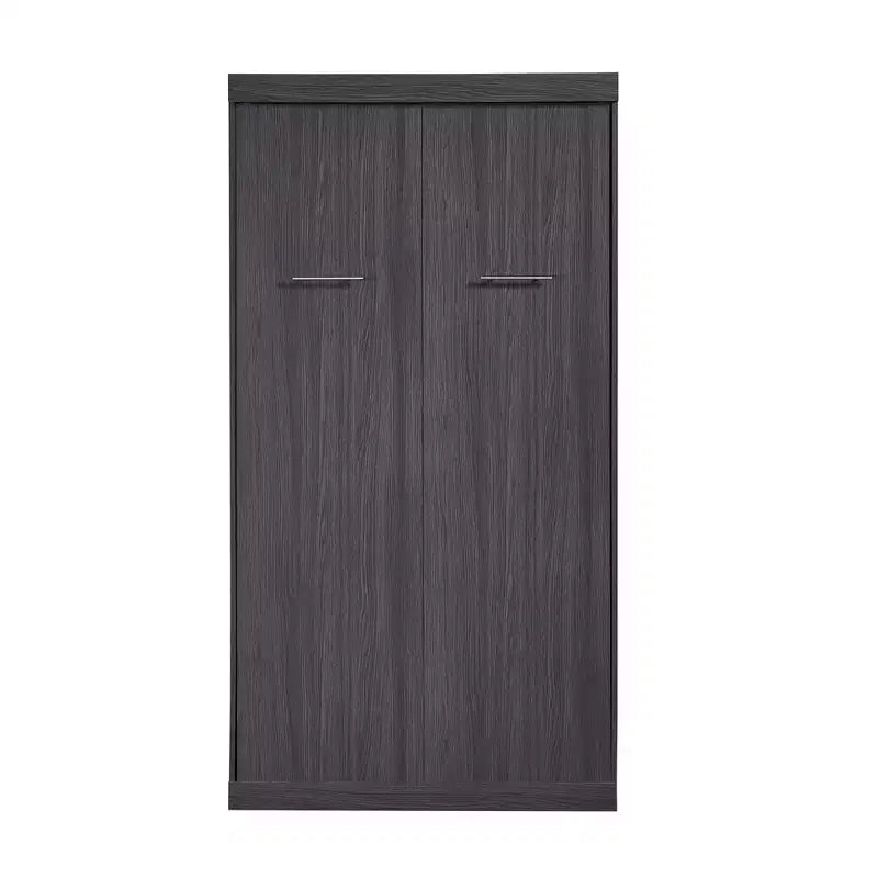 Lit escamotable avec armoire et tiroirs, lits armoire escamotables pour chambre d'amis et bureau, gris