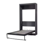 Lit escamotable avec armoire et tiroirs, lits armoire escamotables pour chambre d'amis et bureau, gris