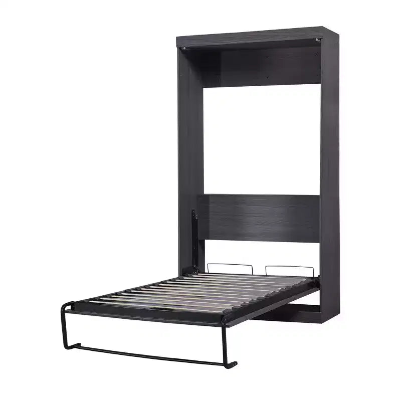 Lit escamotable avec armoire et tiroirs, lits armoire escamotables pour chambre d'amis et bureau, gris