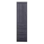 Lit escamotable avec armoire et tiroirs, lits armoire escamotables pour chambre d'amis et bureau, gris