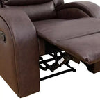 MAYEERTY Fauteuil inclinable en similicuir, Fauteuil relax à dossier réglable pour salon, Marron