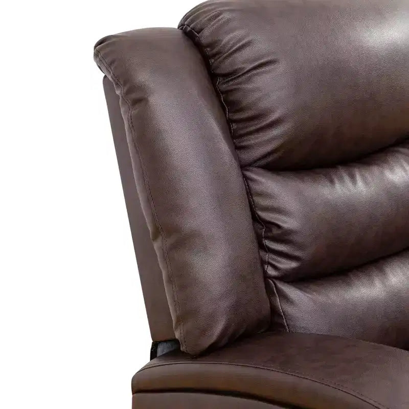 MAYEERTY Fauteuil inclinable en similicuir, Fauteuil relax à dossier réglable pour salon, Marron
