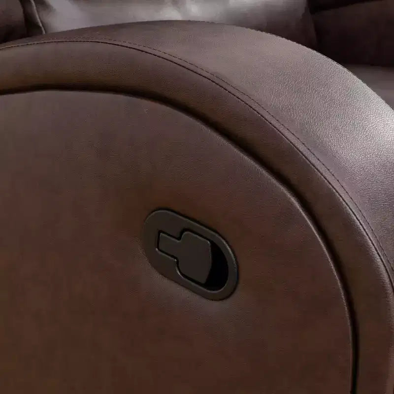 MAYEERTY Fauteuil inclinable en similicuir, Fauteuil relax à dossier réglable pour salon, Marron