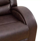 MAYEERTY Fauteuil inclinable en similicuir, Fauteuil relax à dossier réglable pour salon, Marron