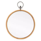 HomeRoots Miroir d'appoint rond en métal de 30 pouces, bronze