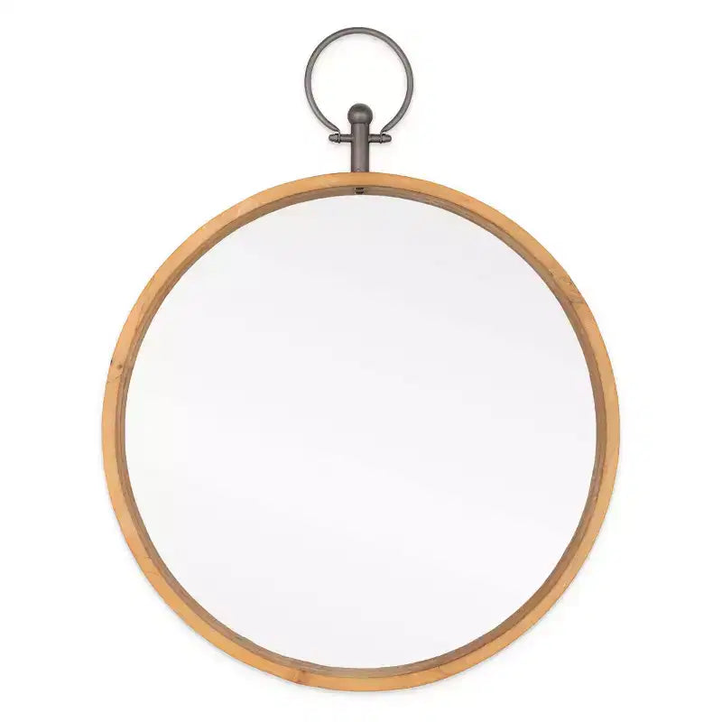 HomeRoots Miroir d'appoint rond en métal de 30 pouces, bronze