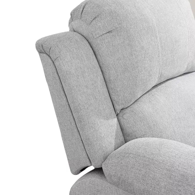 MAYEERTY Causeuse inclinable, Fauteuil inclinable 2 places en tissu résistant à l'usure avec rangement et porte-gobelets pour salon, Gris