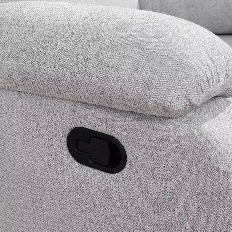 MAYEERTY Causeuse inclinable, Fauteuil inclinable 2 places en tissu résistant à l'usure avec rangement et porte-gobelets pour salon, Gris