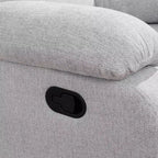 MAYEERTY Causeuse inclinable, Fauteuil inclinable 2 places en tissu résistant à l'usure avec rangement et porte-gobelets pour salon, Gris