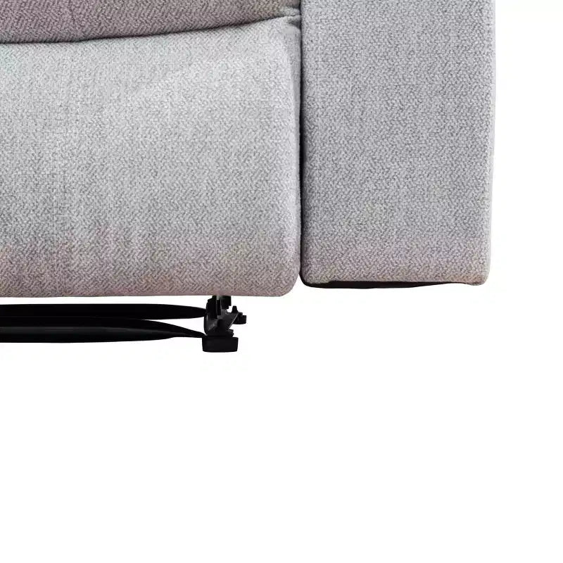 MAYEERTY Causeuse inclinable, Fauteuil inclinable 2 places en tissu résistant à l'usure avec rangement et porte-gobelets pour salon, Gris