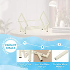 Unique Bargains Étagère de bureau décorative en acier inoxydable pour revues et CD
