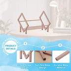 Unique Bargains Étagère de bureau décorative en acier inoxydable pour revues et CD
