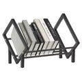 Unique Bargains Stainless Steel Magazine CD Storage Desk Decorative Bookshelf