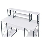 Okak Bureau Informatique Multifonction 47 pouces avec Grand Rangement, Bureau Debout avec Cadre Métallique, Bureau pour Salon, Salle de Lecture, Bureau d'Étude