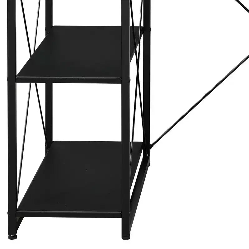Okak Bureau Informatique Multifonction 47 pouces avec Grand Rangement, Bureau Debout avec Cadre Métallique, Bureau pour Salon, Salle de Lecture, Bureau d'Étude