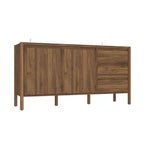 Meuble de rangement mi-siècle moderne Famapy en bois de noyer avec tiroirs et pieds en bois massif, étagère/meuble TV élégant pour salon