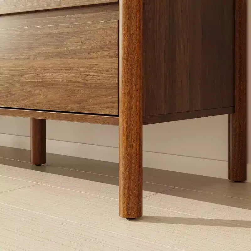Meuble de rangement mi-siècle moderne Famapy en bois de noyer avec tiroirs et pieds en bois massif, étagère/meuble TV élégant pour salon