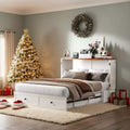 Mjkone Full/Queen Size Murphy Bed Chest with Storage,NO MATTRESS