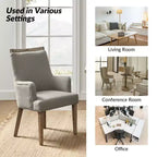 Chaise de salle à manger Dan Farmhouse avec variation naturelle en bois massif, ensemble de 3 | HULALA HOME