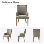 Chaise de salle à manger Dan Farmhouse avec variation naturelle en bois massif, ensemble de 3 | HULALA HOME