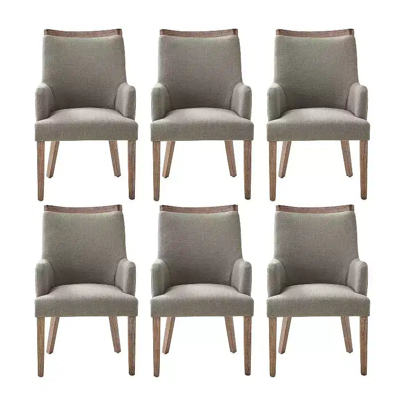 Chaise de salle à manger Dan Farmhouse avec variation naturelle en bois massif, ensemble de 3 | HULALA HOME