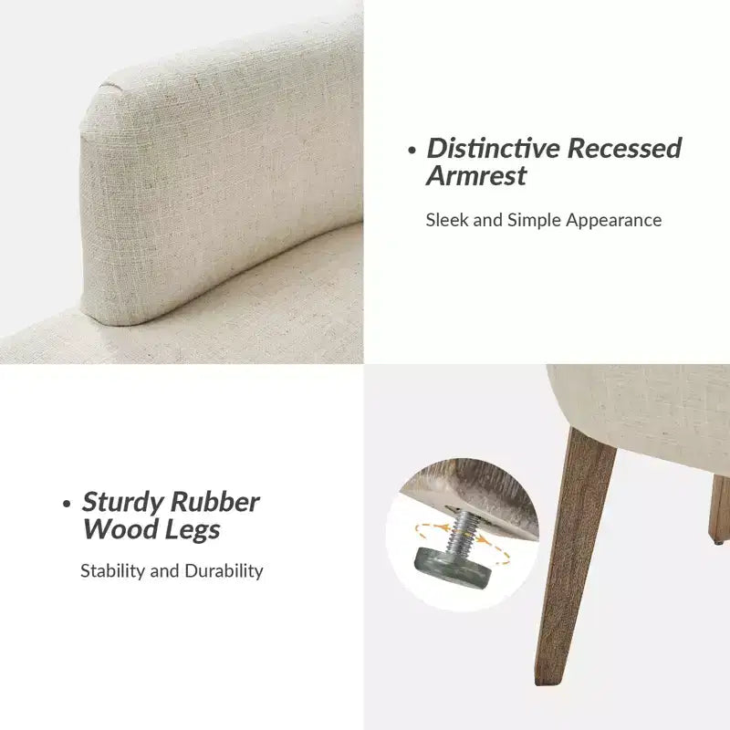 Chaise de salle à manger Dan Farmhouse avec variation naturelle en bois massif, ensemble de 3 | HULALA HOME