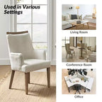 Chaise de salle à manger Dan Farmhouse avec variation naturelle en bois massif, ensemble de 3 | HULALA HOME
