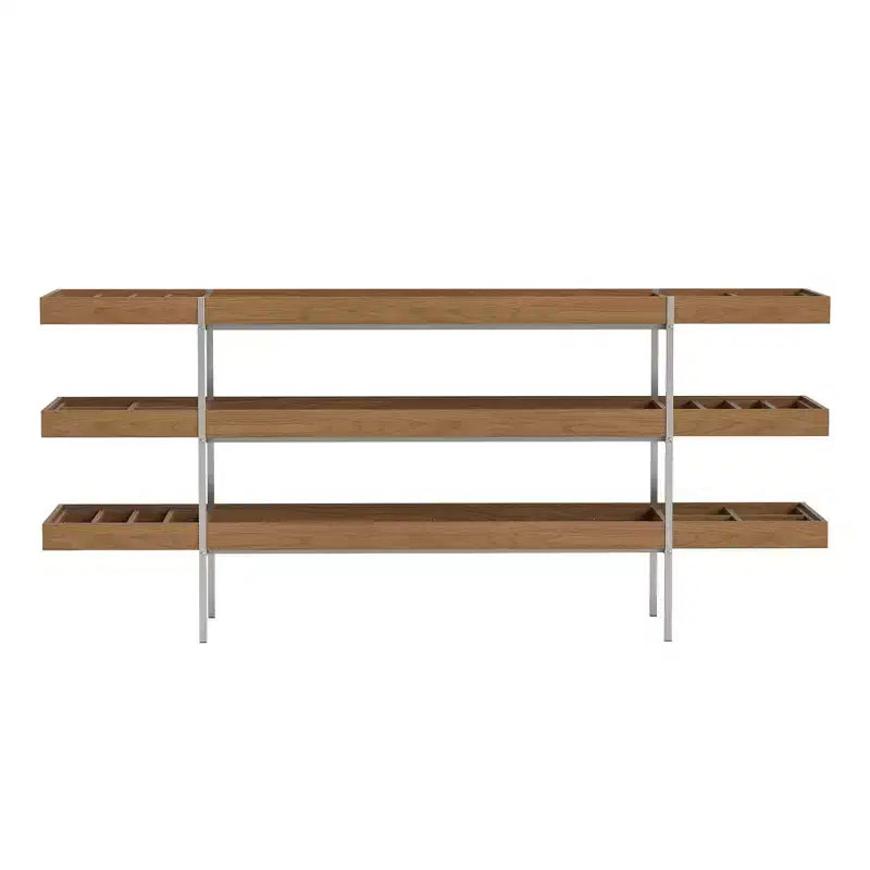 Luck Live Étagère de rangement multifonctionnelle style Mid-Century Moderne 200 cm pour salon et salle à manger, convient pour les vins, les livres et les décorations.