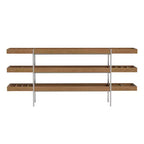 Luck Live Étagère de rangement multifonctionnelle style Mid-Century Moderne 200 cm pour salon et salle à manger, convient pour les vins, les livres et les décorations.